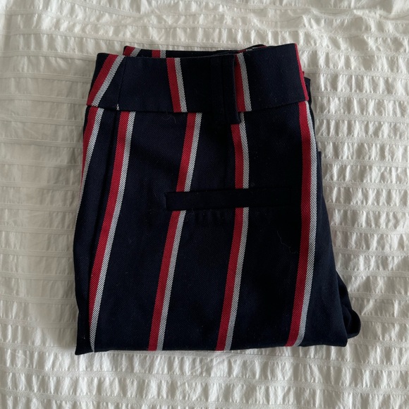 Mango navy trousers, striped. - Picture 3 of 4